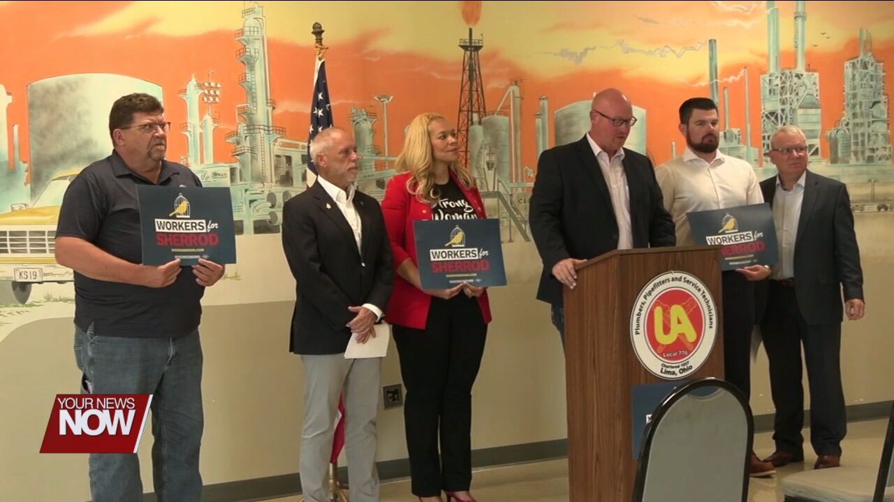 Area labor leaders show their support as Workers for Sherrod tour comes to Lima
